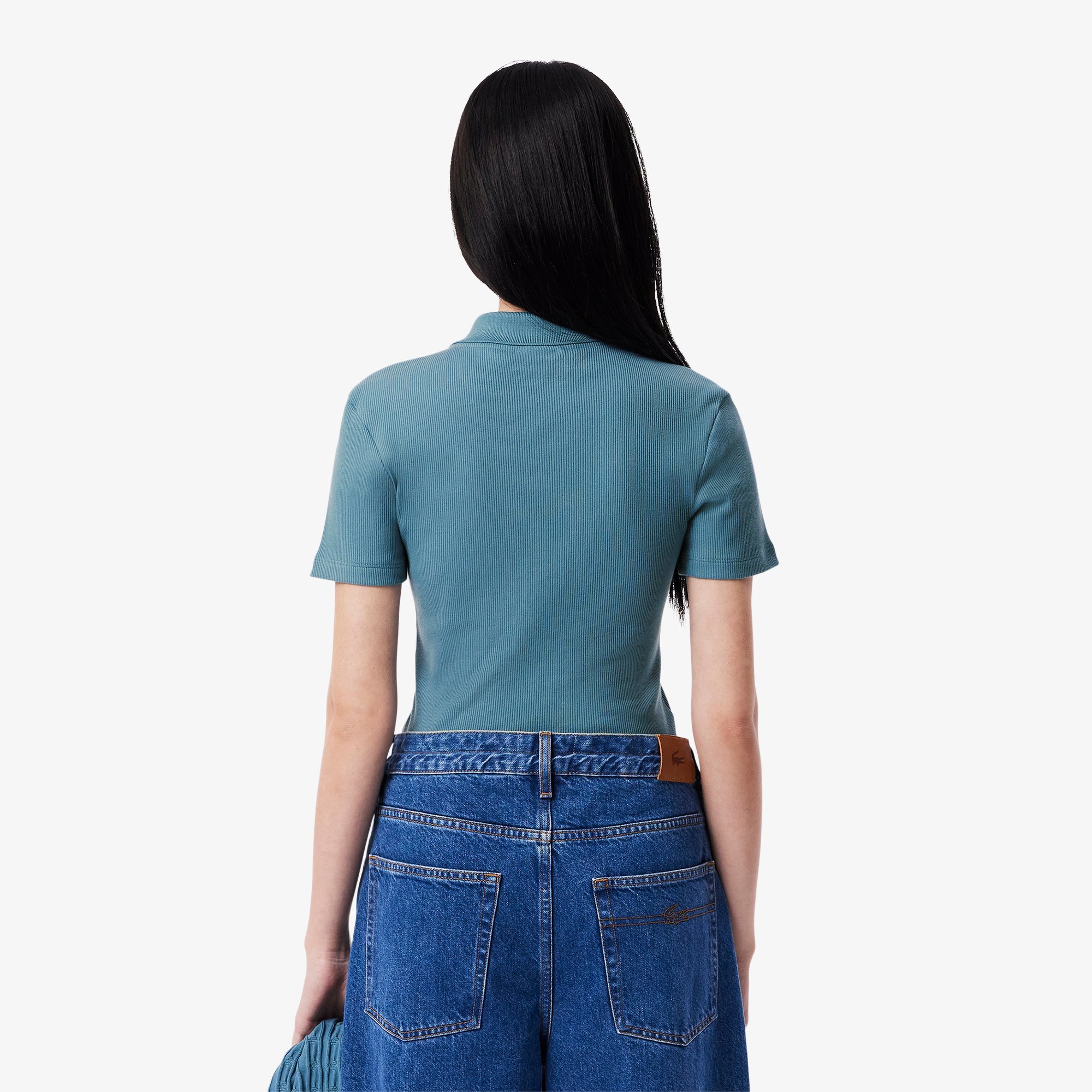 Áo Polo Lacoste Nữ L.12.D Ôm Dáng Chất Liệu Cotton Gân
