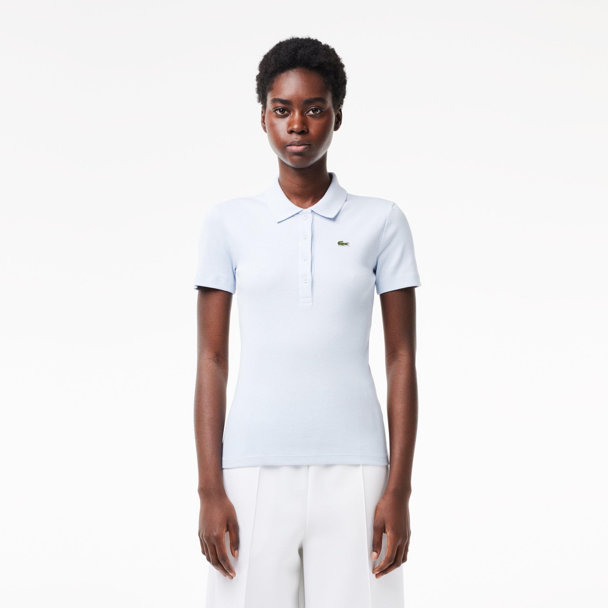 Áo Polo Lacoste Nữ L.12.D Ôm Dáng Chất Liệu Cotton Gân