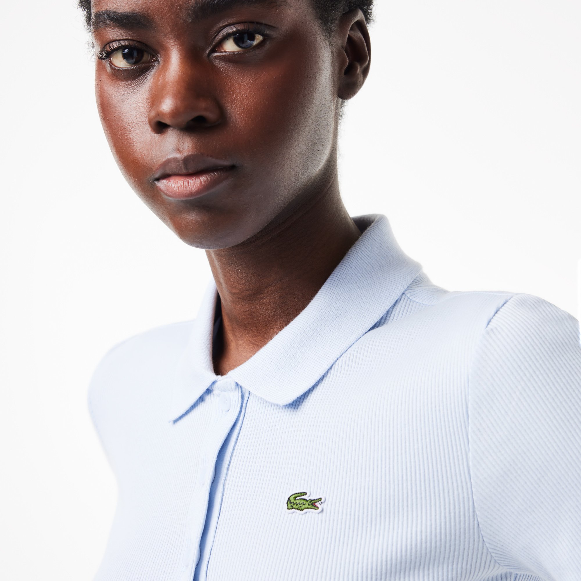 Áo Polo Lacoste Nữ L.12.D Ôm Dáng Chất Liệu Cotton Gân