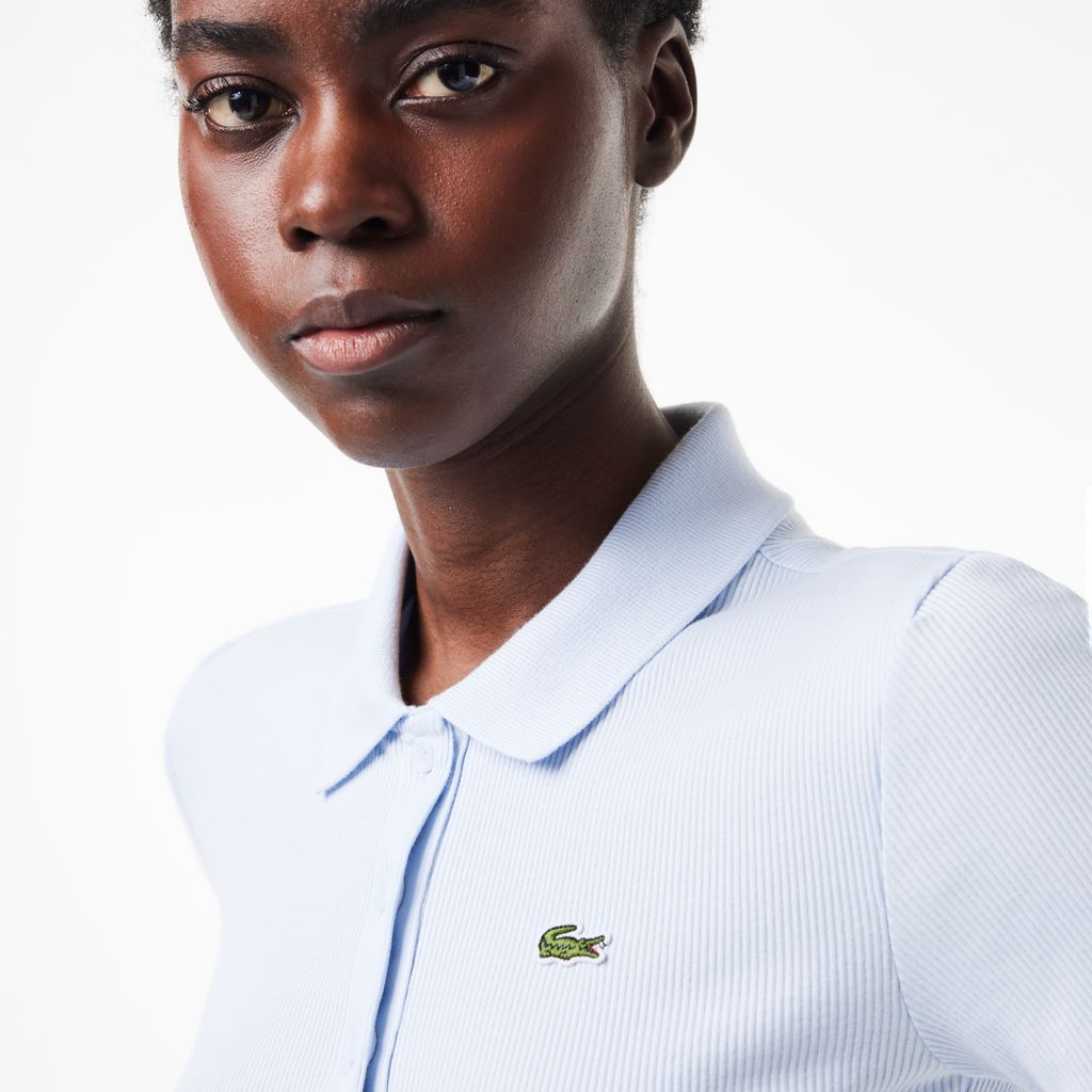 Áo Polo Lacoste Nữ L.12.D Ôm Dáng Chất Liệu Cotton Gân