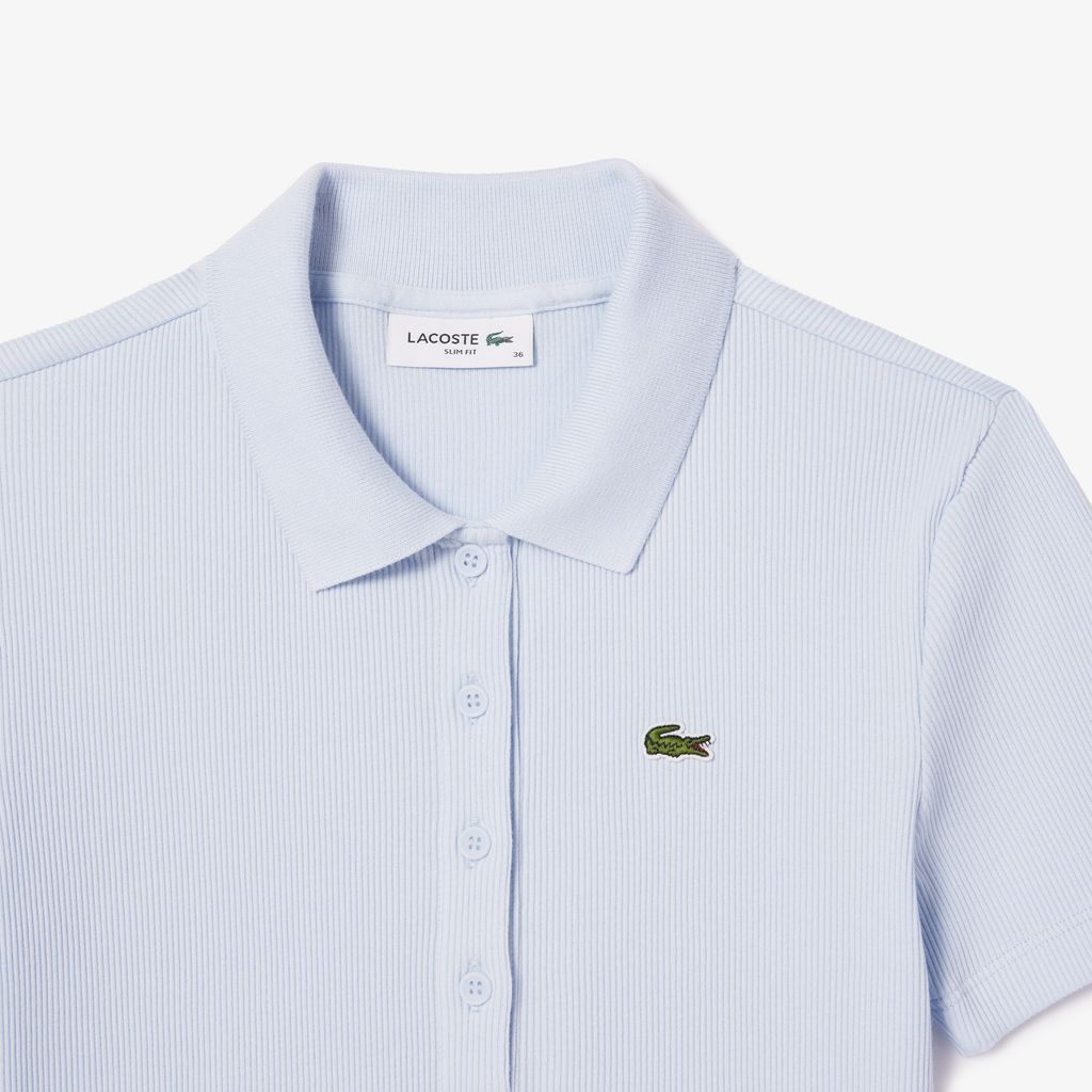Áo Polo Lacoste Nữ L.12.D Ôm Dáng Chất Liệu Cotton Gân