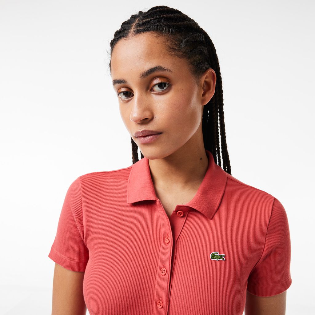 Áo Polo Lacoste Nữ L.12.D Ôm Dáng Chất Liệu Cotton Gân
