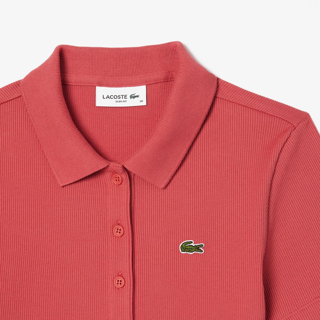 Áo Polo Lacoste Nữ L.12.D Ôm Dáng Chất Liệu Cotton Gân