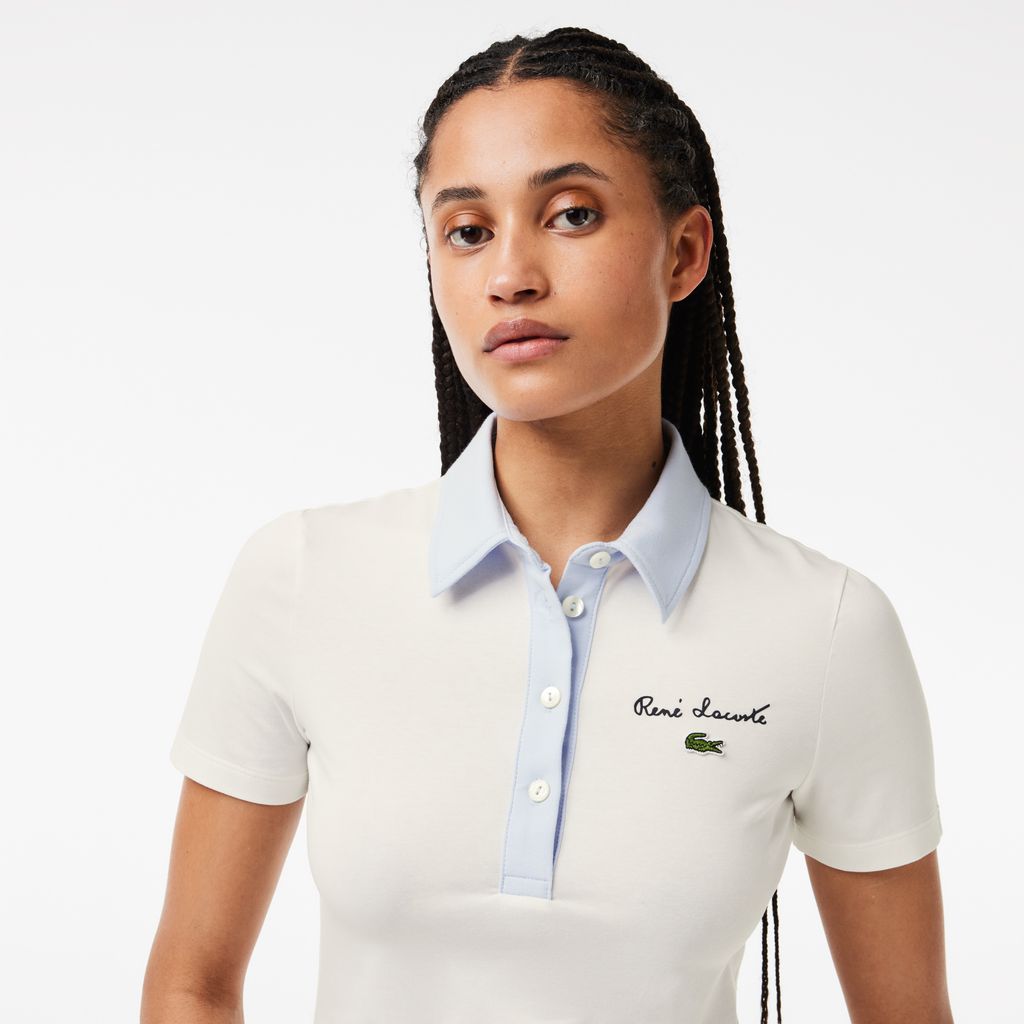 Áo Polo Lacoste Nữ Ôm Dáng Chất Liệu Jersey Co Giãn