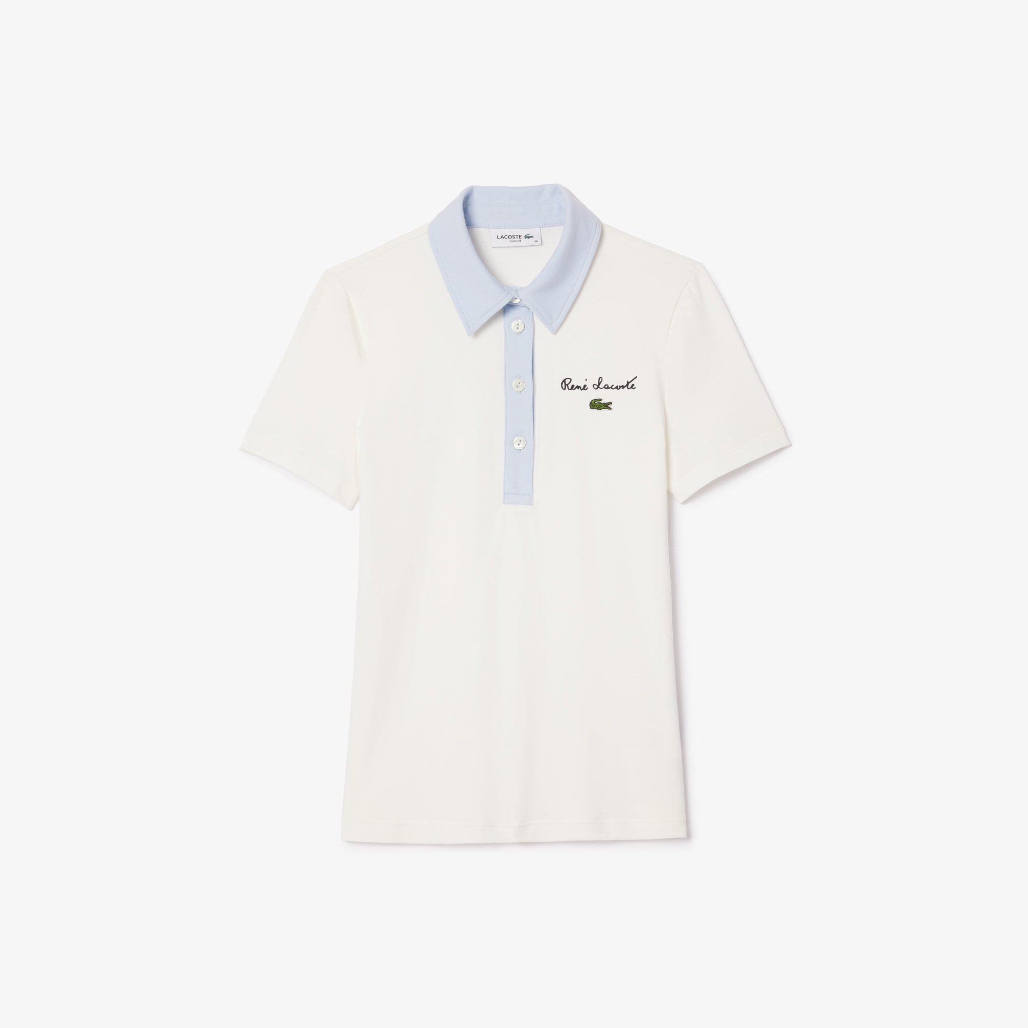 Áo Polo Lacoste Nữ Ôm Dáng Chất Liệu Jersey Co Giãn