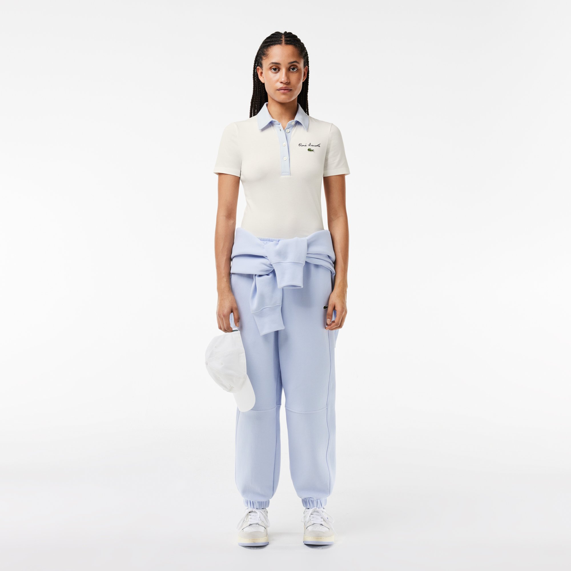 Áo Polo Lacoste Nữ Ôm Dáng Chất Liệu Jersey Co Giãn