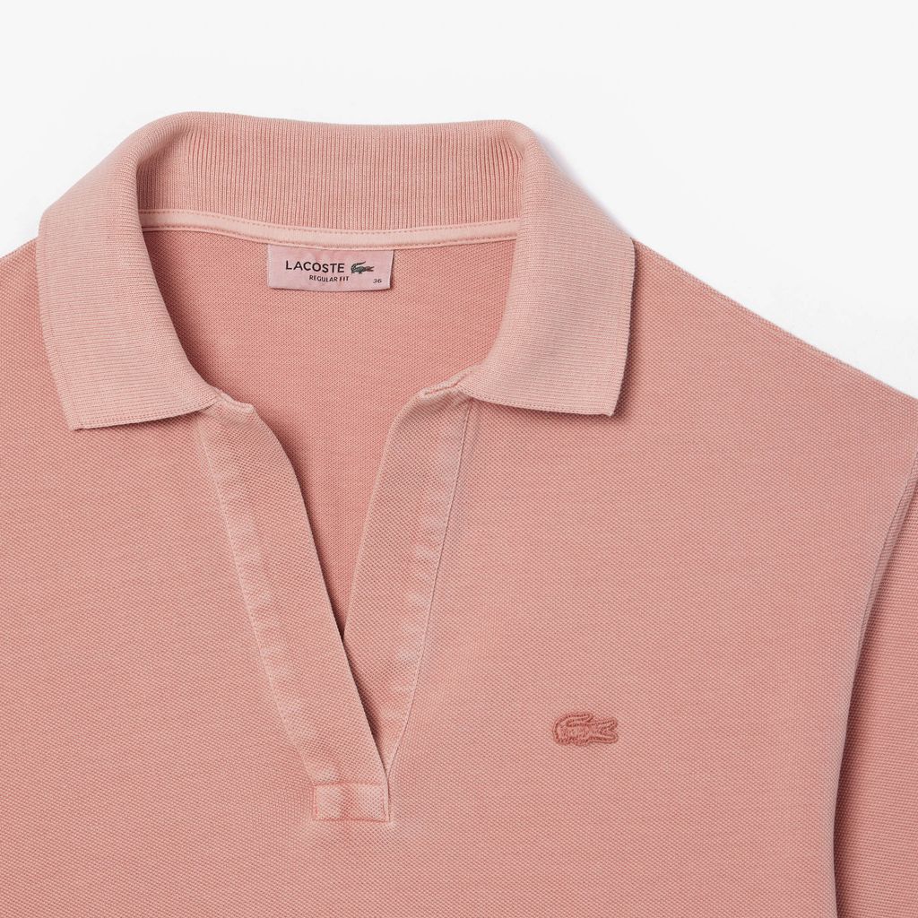 Áo Polo Lacoste Nữ Dáng Suông Nhuộm Màu Tự Nhiên