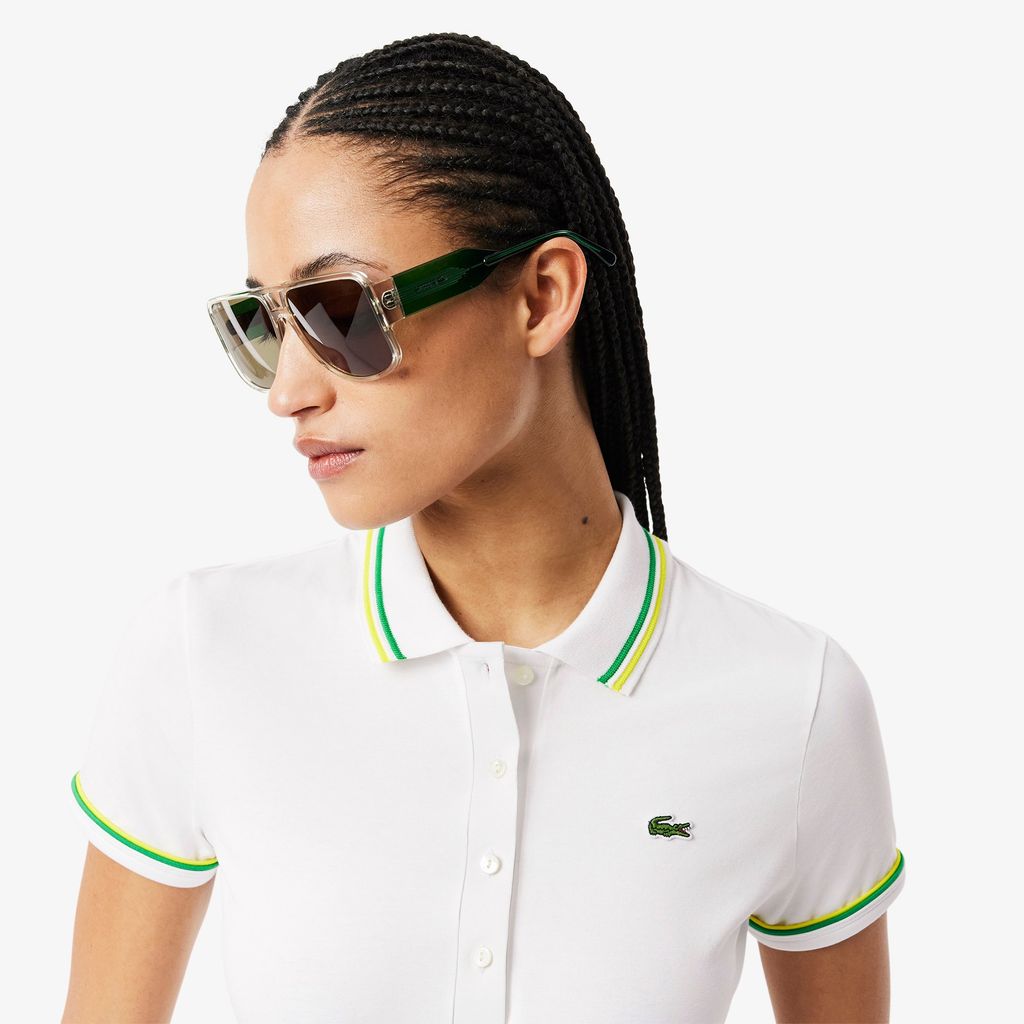 Áo Polo Lacoste Nữ L.12.D Ôm Dáng Chất Liệu Jersey