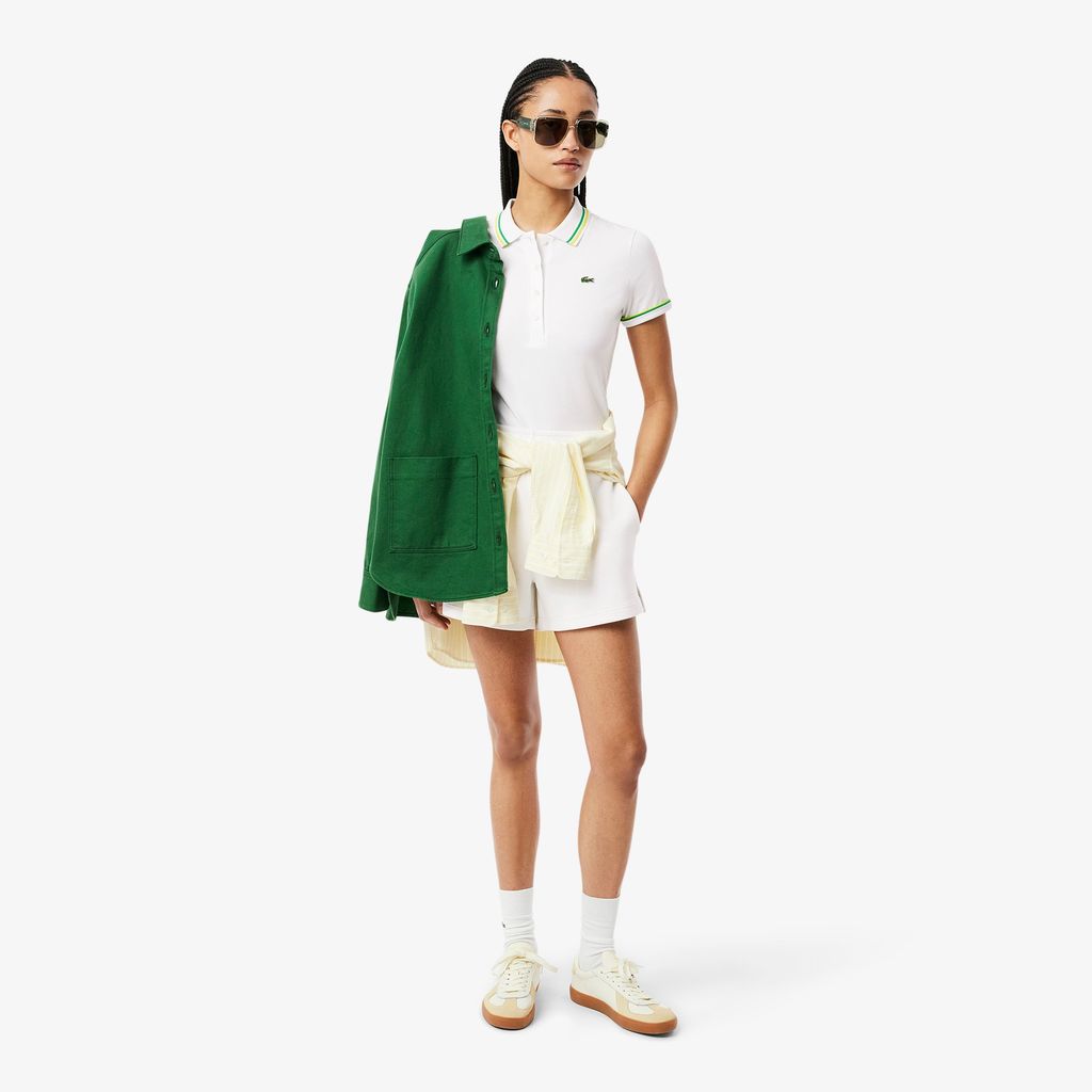 Áo Polo Lacoste Nữ L.12.D Ôm Dáng Chất Liệu Jersey