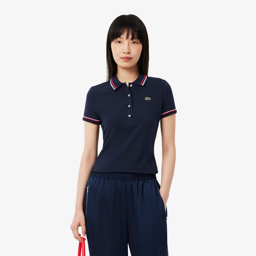 Áo Polo Lacoste Nữ L.12.D Ôm Dáng Chất Liệu Jersey