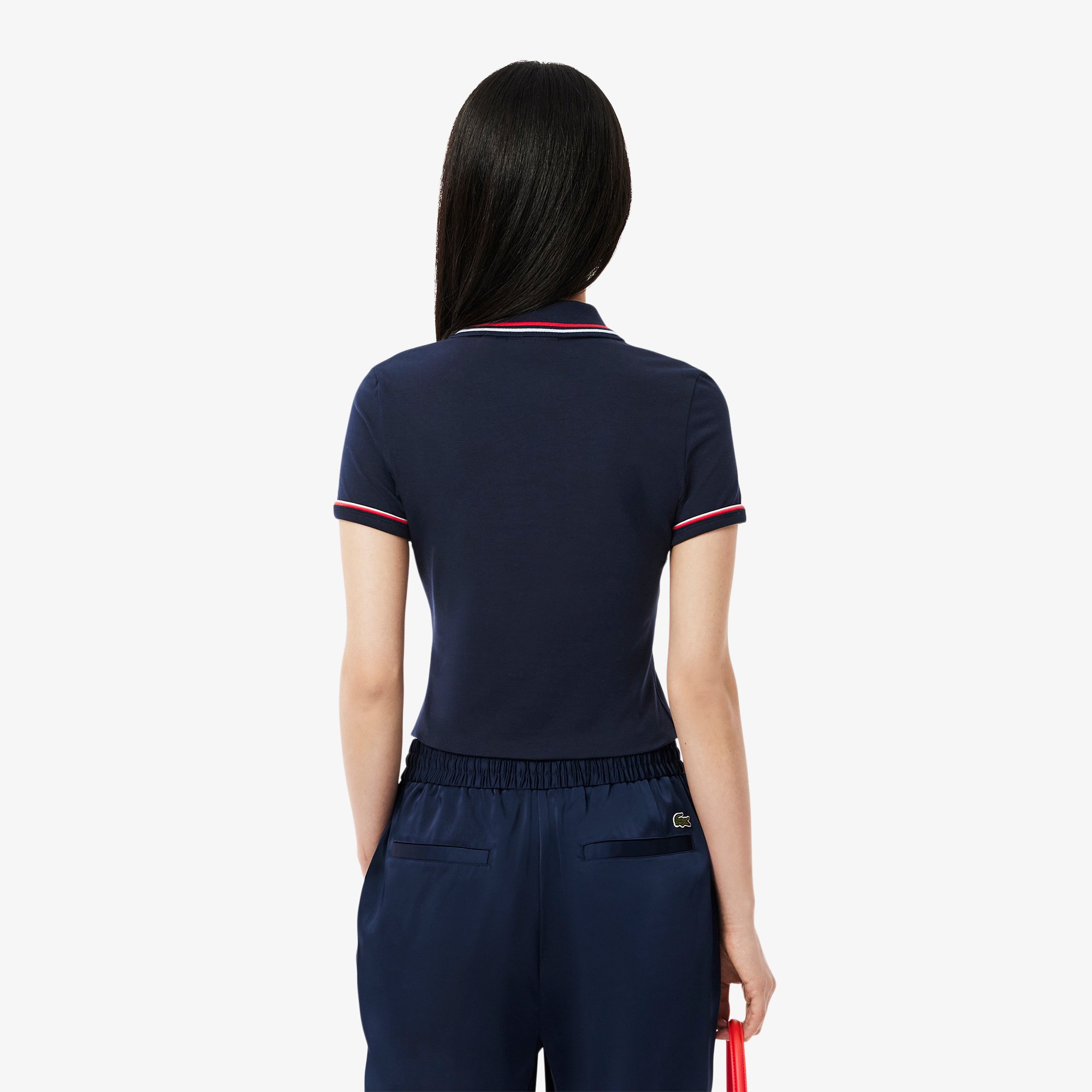 Áo Polo Lacoste Nữ L.12.D Ôm Dáng Chất Liệu Jersey