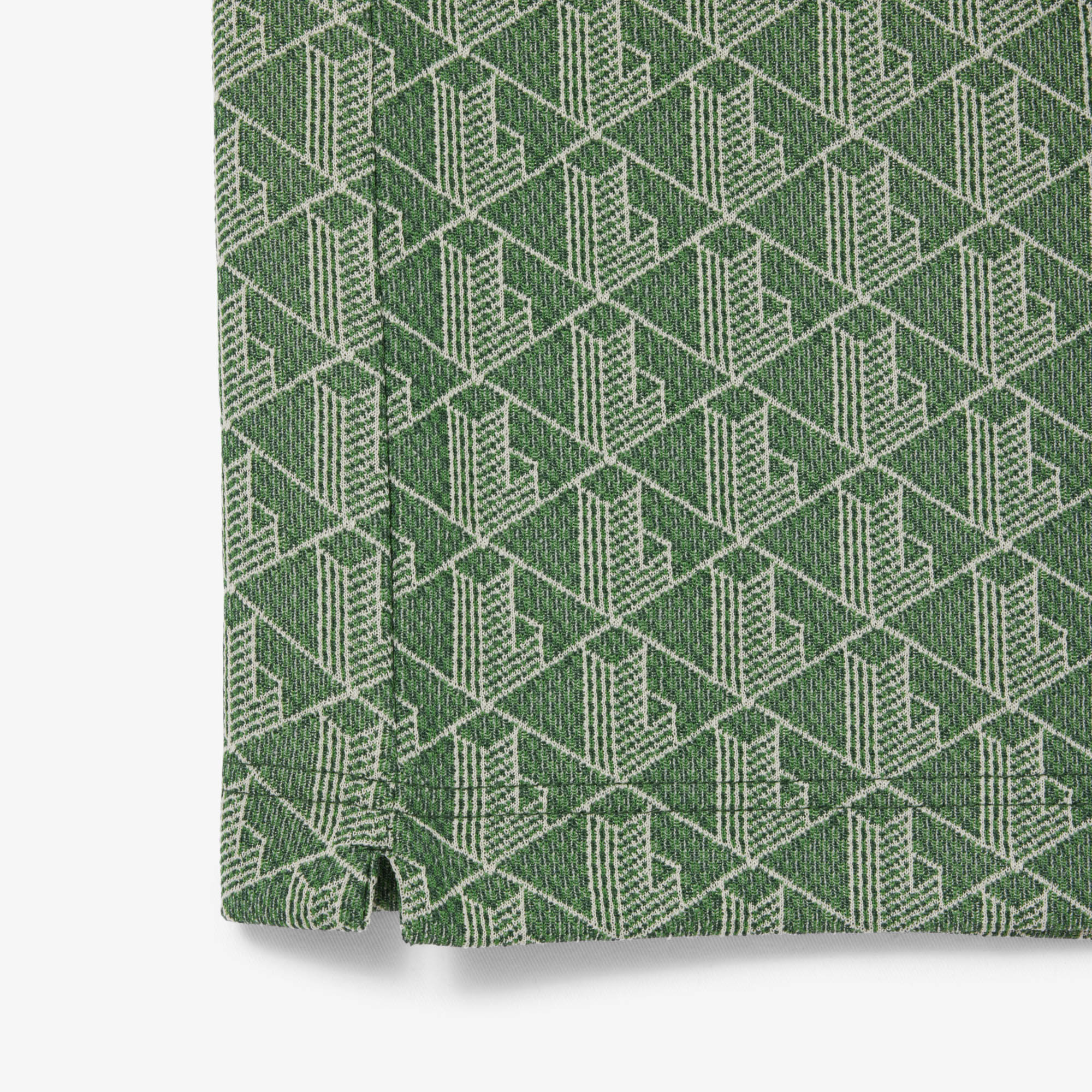 Áo Polo Lacoste Nam Dáng Cổ Điển Có Cổ Tương Phản Hoạ Tiết Monogram Chất Liệu Jacquard