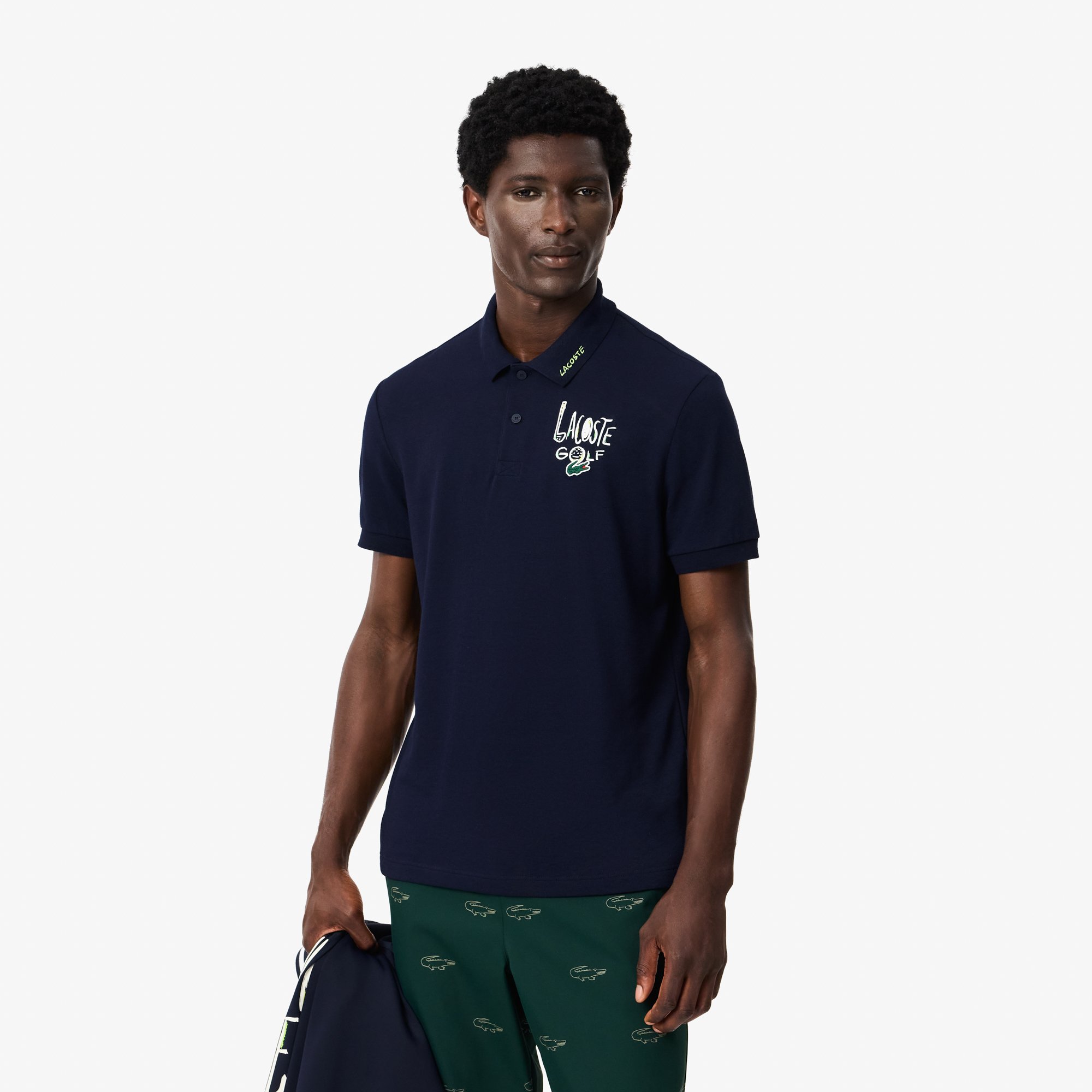 Áo Polo Golf Lacoste Nam Piqué Dáng Cổ Điển Chống Tia Cực Tím