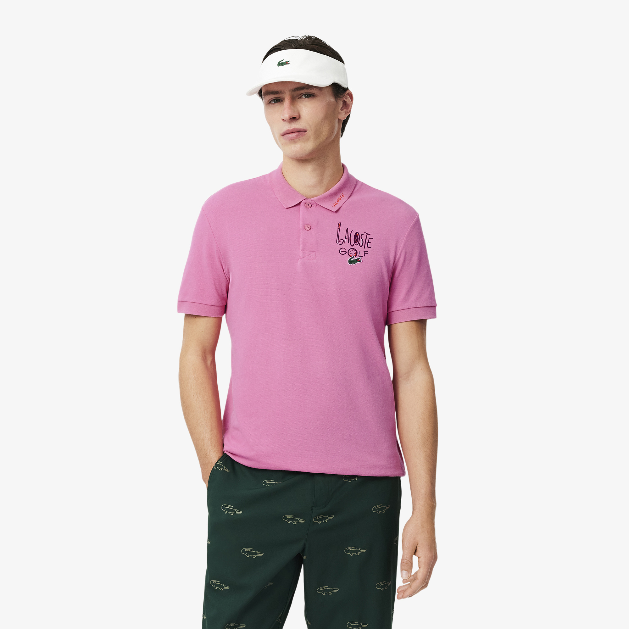 Áo Polo Golf Lacoste Nam Piqué Dáng Cổ Điển Chống Tia Cực Tím
