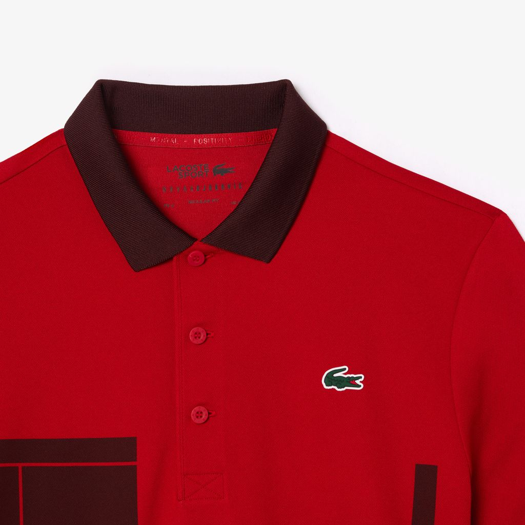 Áo Polo Tennis Nam Lacoste x Novak Djokovic Dáng Suông Phiên Bản Dành Cho Người Hâm Mộ