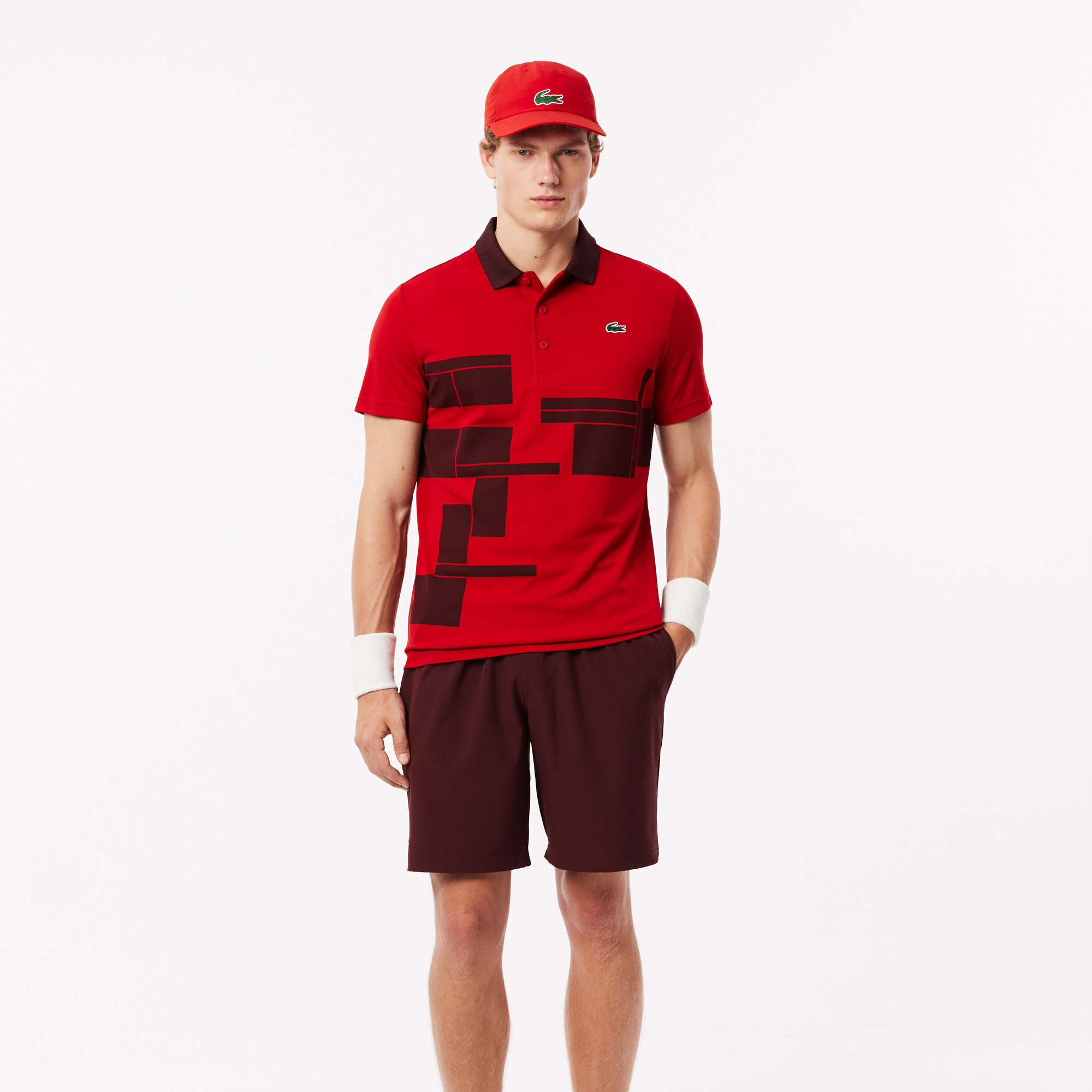 Áo Polo Tennis Nam Lacoste x Novak Djokovic Dáng Suông Phiên Bản Dành Cho Người Hâm Mộ