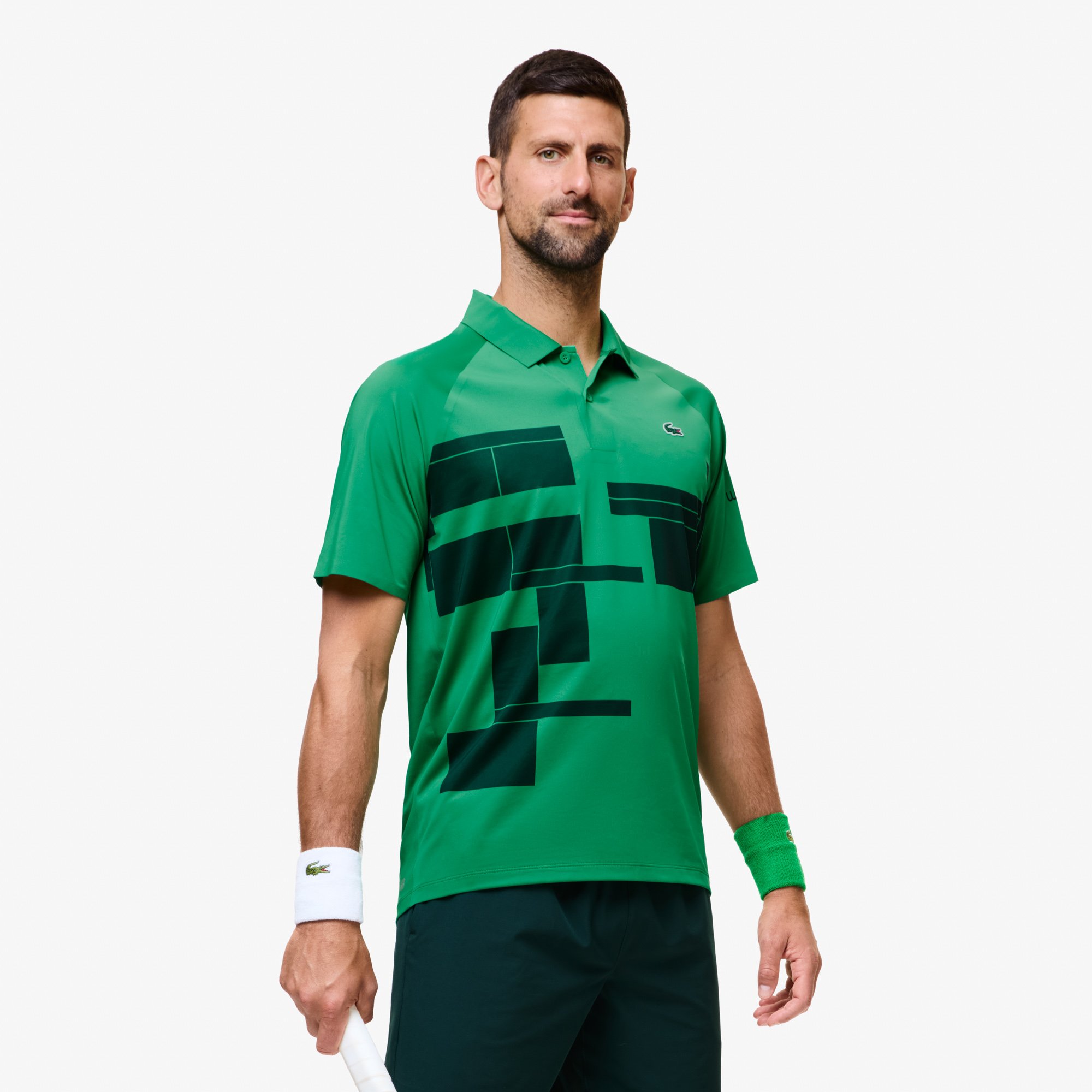 Áo Polo Tennis Nam Lacoste x Novak Djokovic Dáng Suông Phiên Bản Dành Cho Người Chơi