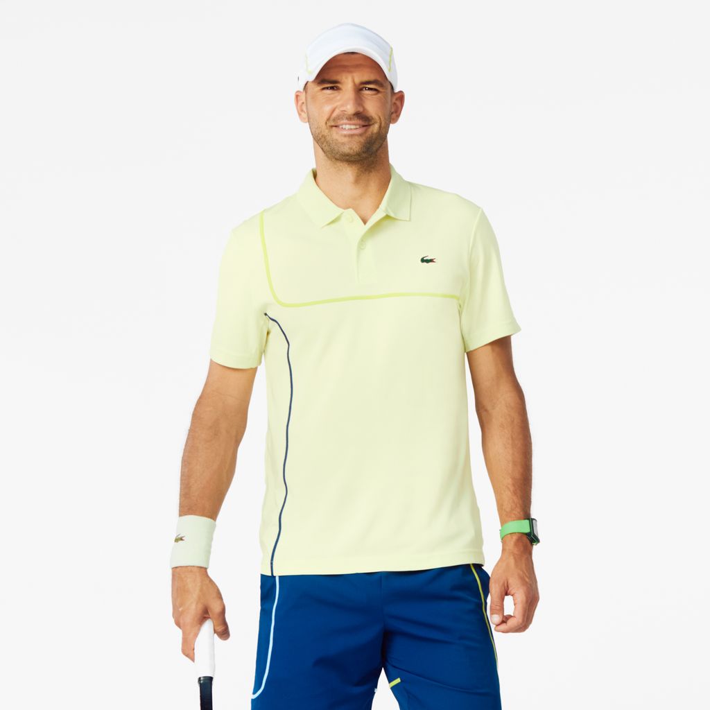 Áo Polo Tennis Lacoste Nam Piqué Dáng Suông Công Nghệ Ultra-Dry