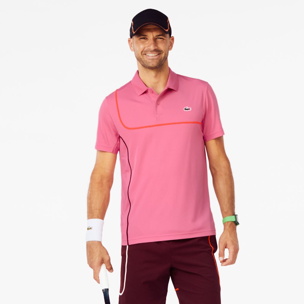 Áo Polo Tennis Lacoste Nam Piqué Dáng Suông Công Nghệ Ultra-Dry