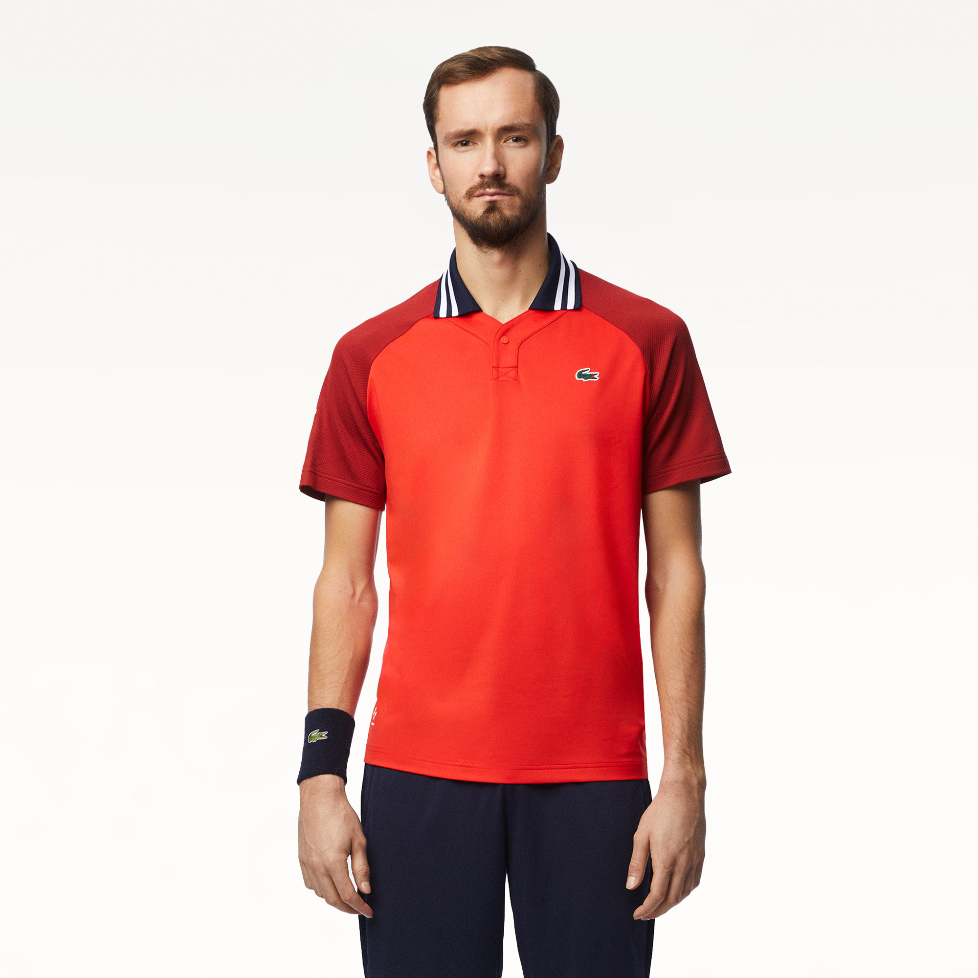 Áo Polo Tennis Lacoste Nam x Daniil Medvedev Ôm Dáng Công Nghệ Ultra-Dry