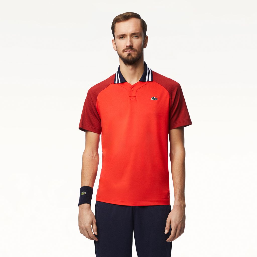 Áo Polo Tennis Lacoste Nam x Daniil Medvedev Ôm Dáng Công Nghệ Ultra-Dry