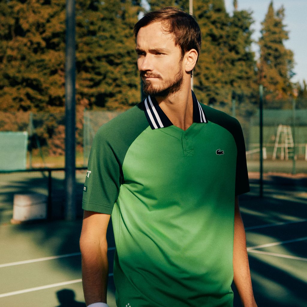 Áo Polo Tennis Lacoste Nam x Daniil Medvedev Ôm Dáng Công Nghệ Ultra-Dry