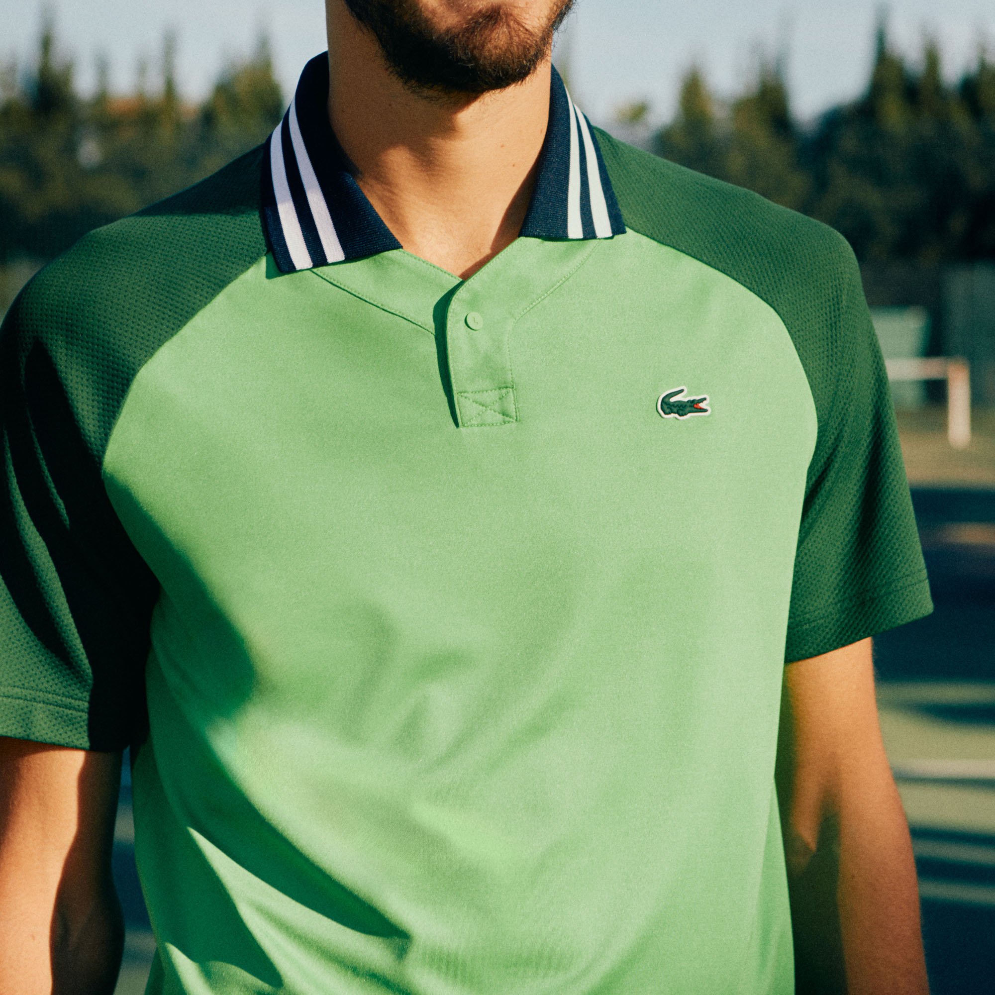 Áo Polo Tennis Lacoste Nam x Daniil Medvedev Ôm Dáng Công Nghệ Ultra-Dry