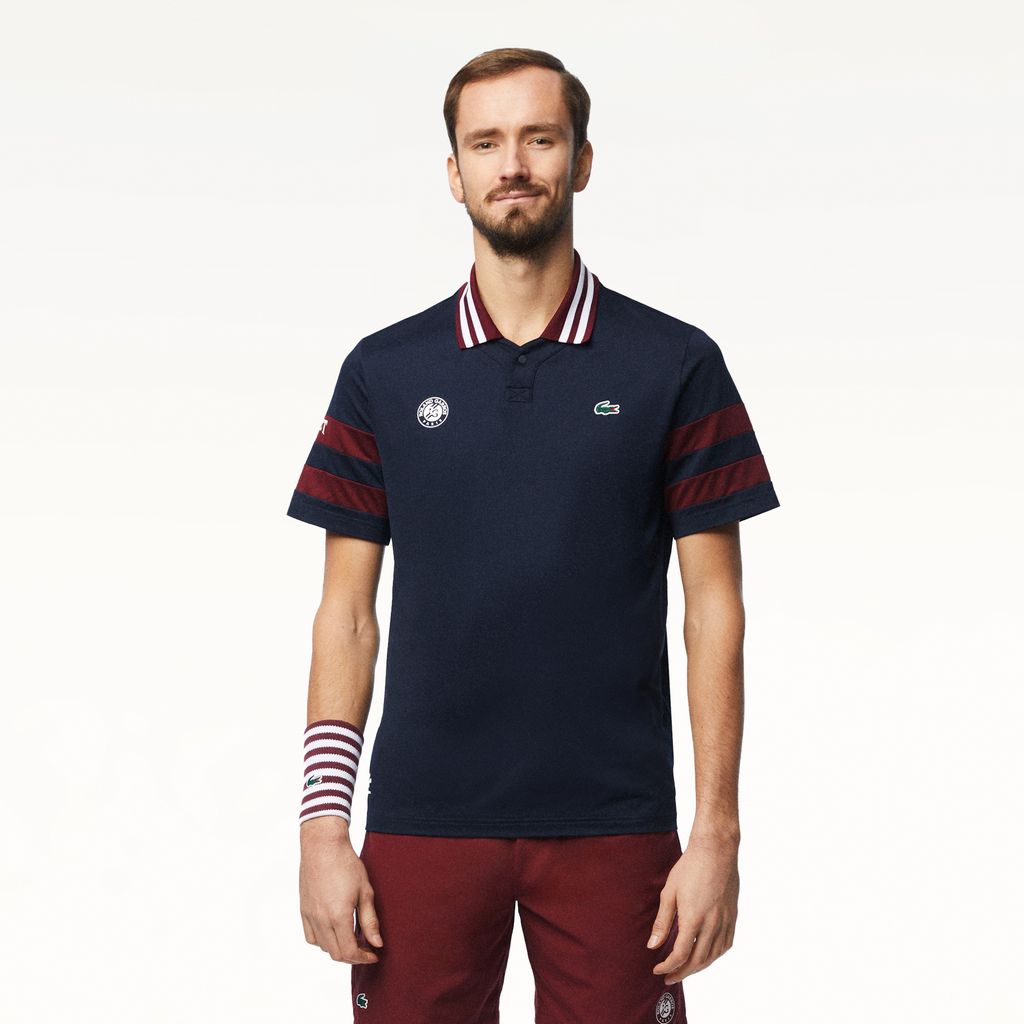 Áo Polo Tennis Lacoste Nam Roland Garros Ôm Dáng Phiên Bản Daniil Medvedev