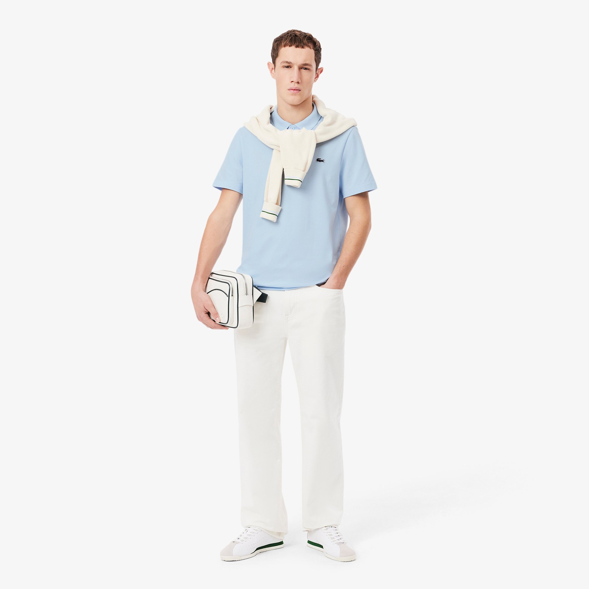 Áo Polo Lacoste Nam Dáng Suông Chất Liệu Cotton