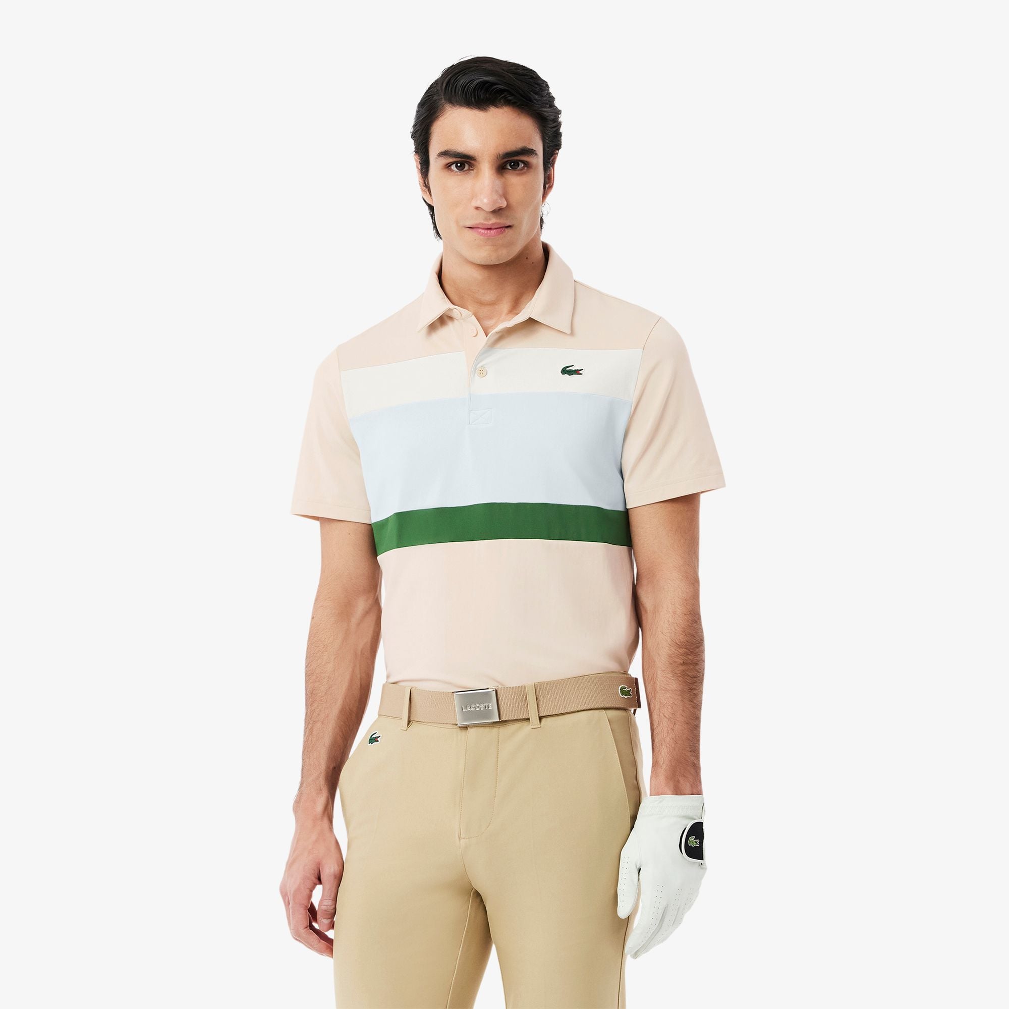 Áo Polo Golf Lacoste Nam Dáng Suông Phối Màu