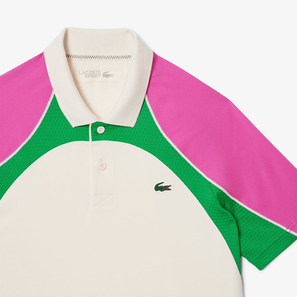 Áo Polo Tennis Lacoste Nam Công Nghệ Ultra Dry Họa Tiết Phối Màu