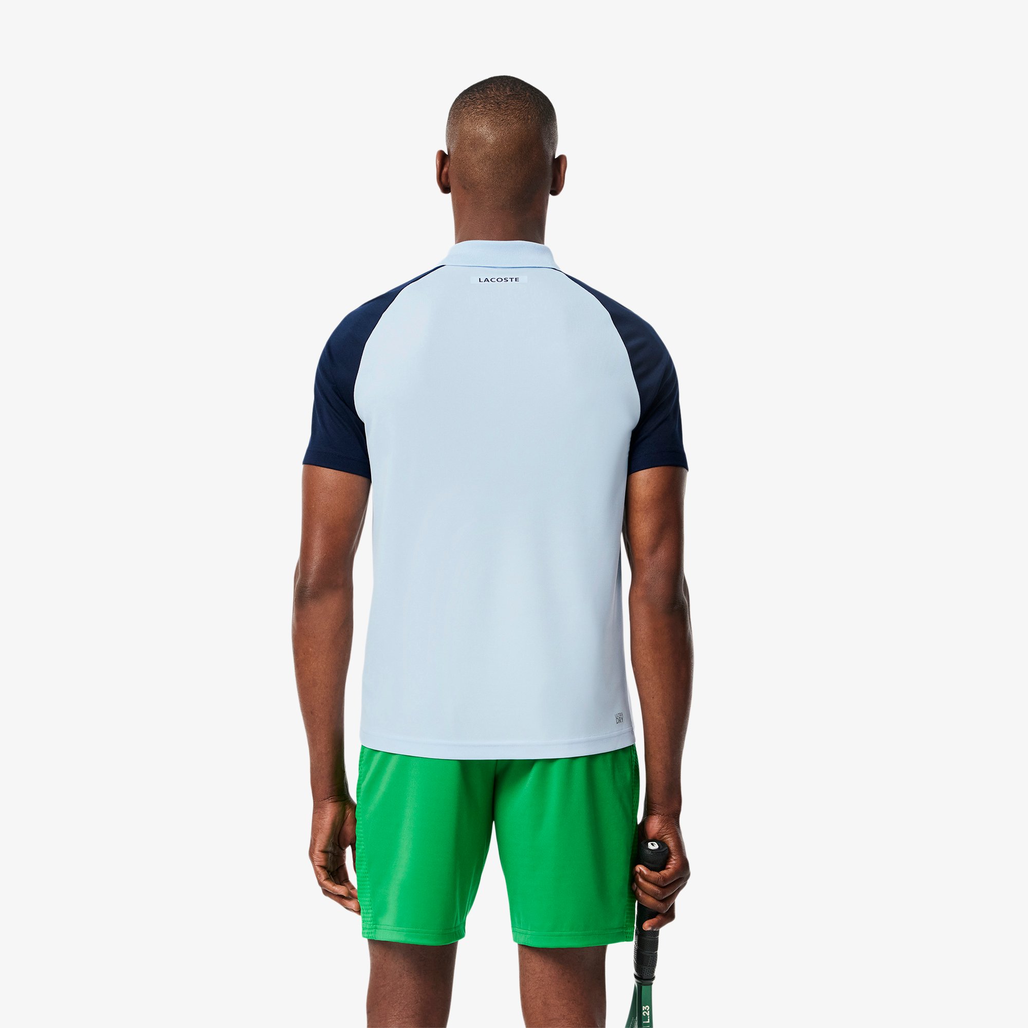 Áo Polo Tennis Lacoste Nam Công Nghệ Ultra Dry Họa Tiết Phối Màu