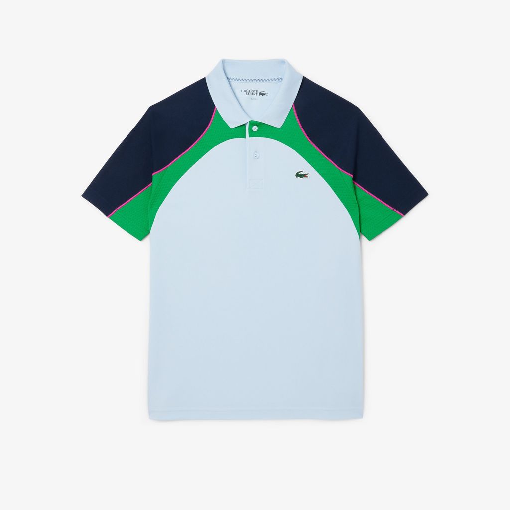 Áo Polo Tennis Lacoste Nam Công Nghệ Ultra Dry Họa Tiết Phối Màu