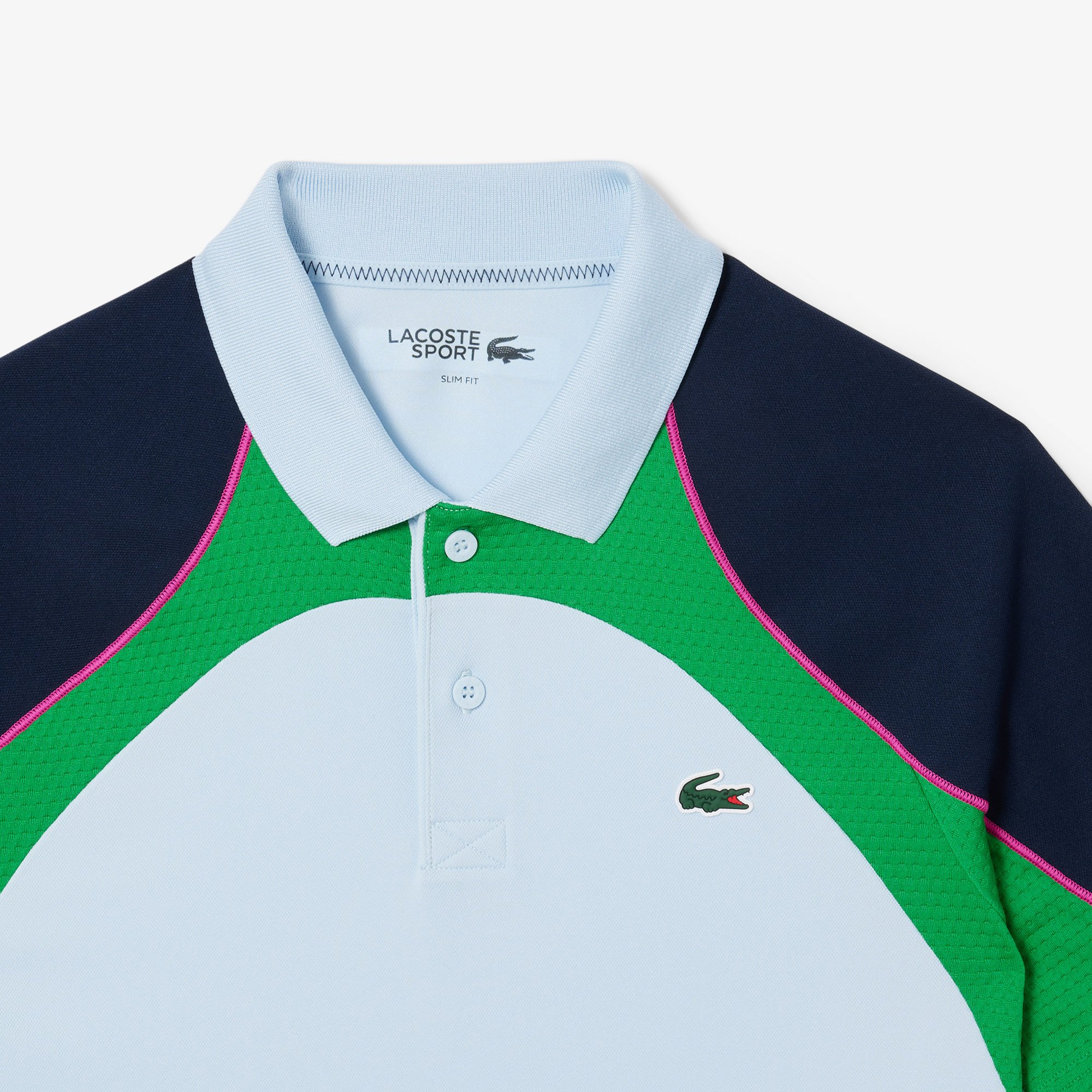 Áo Polo Tennis Lacoste Nam Công Nghệ Ultra Dry Họa Tiết Phối Màu