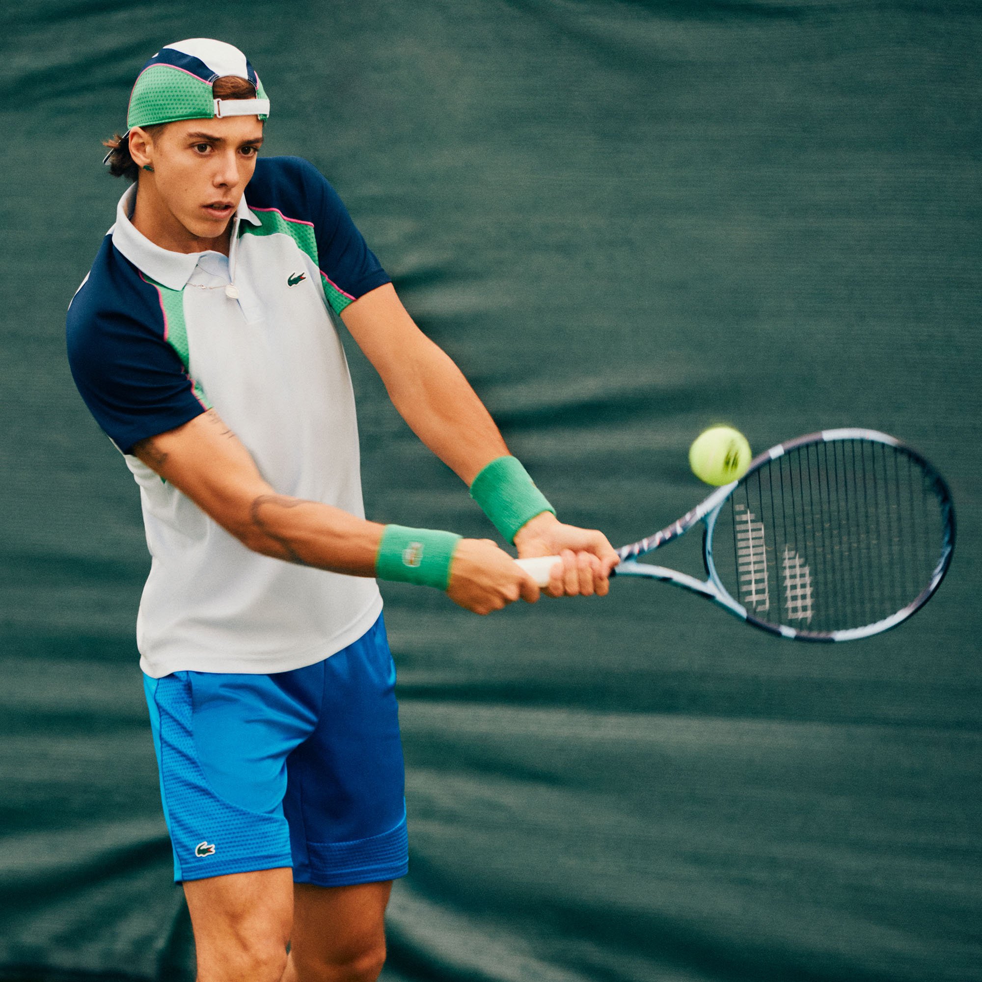 Áo Polo Tennis Lacoste Nam Công Nghệ Ultra Dry Họa Tiết Phối Màu