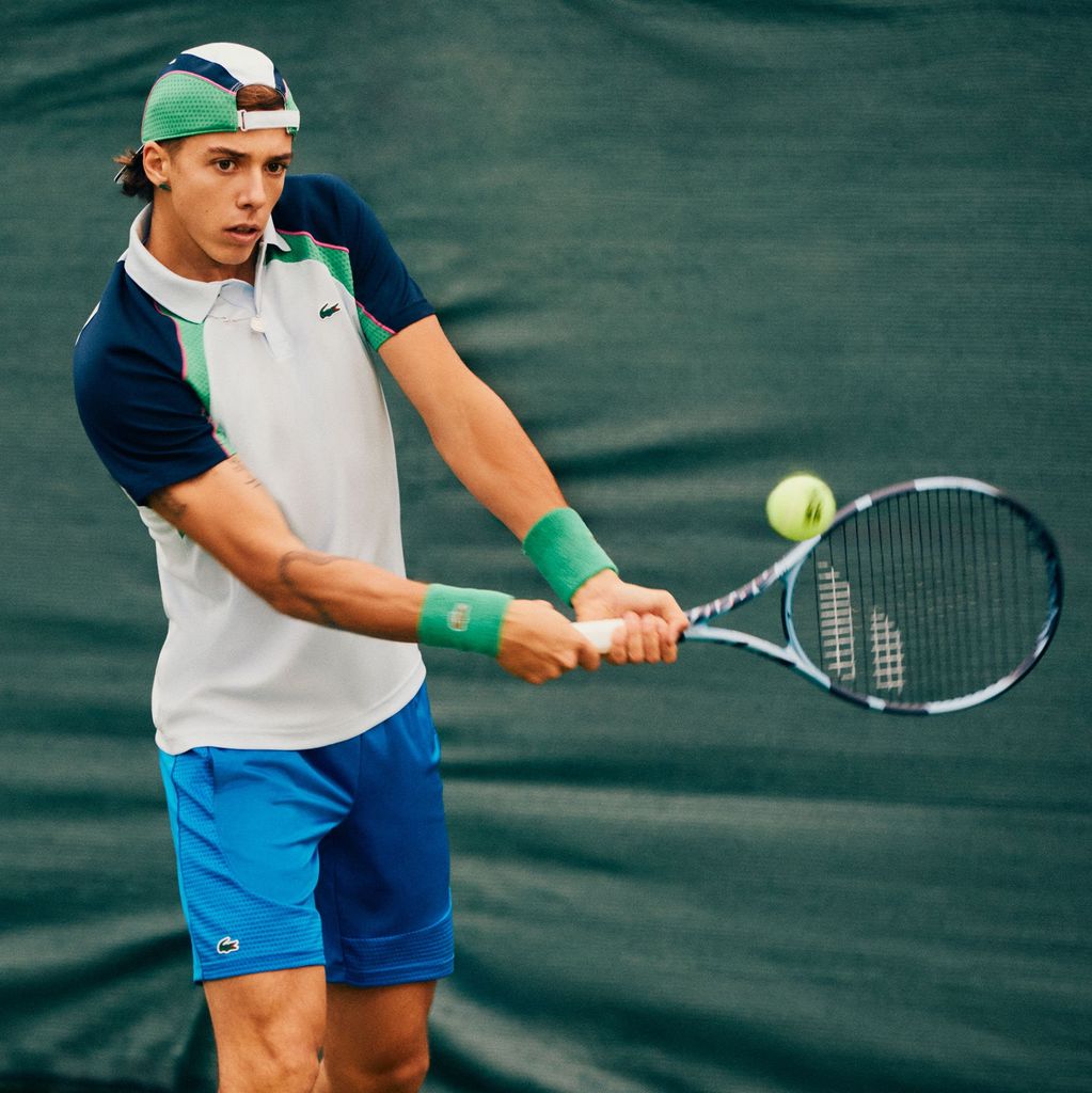 Áo Polo Tennis Lacoste Nam Công Nghệ Ultra Dry Họa Tiết Phối Màu