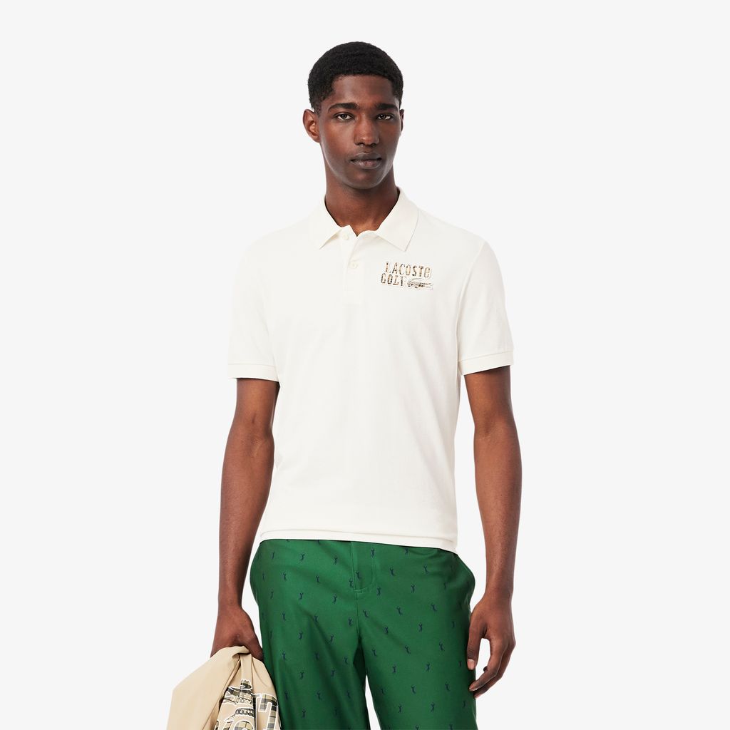 Áo Polo Golf Lacoste Nam Chất Liệu Mini-Piqué Dáng Rộng