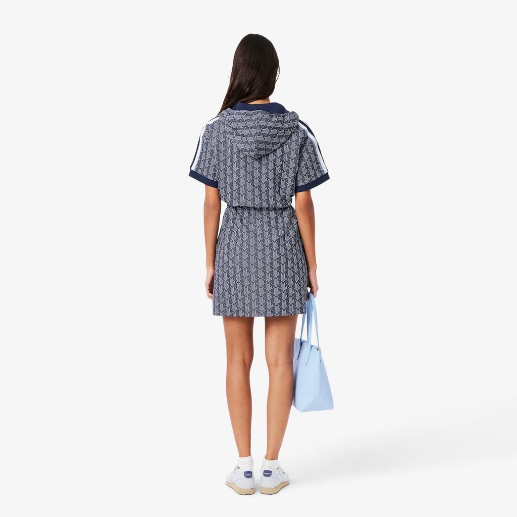 Đầm Hoodie Lacoste Nữ Chất Liệu Jacquard Họa Tiết Monogram