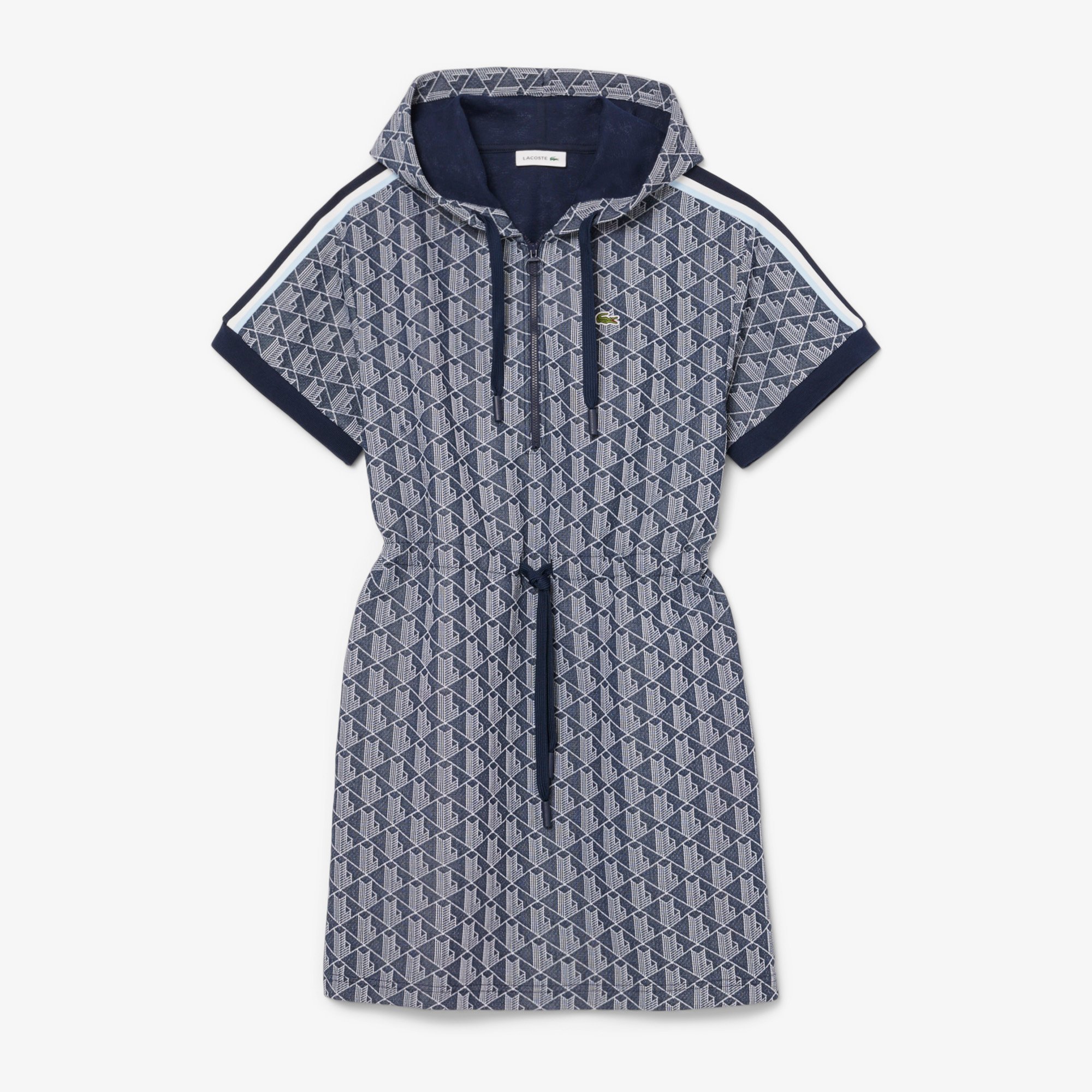 Đầm Hoodie Lacoste Nữ Chất Liệu Jacquard Họa Tiết Monogram