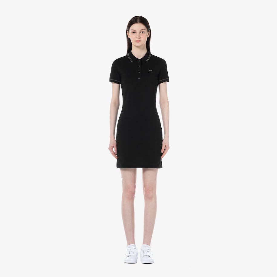 Đầm Polo Lacoste Nữ Ôm Dáng Chất Liệu Piqué Co Giãn