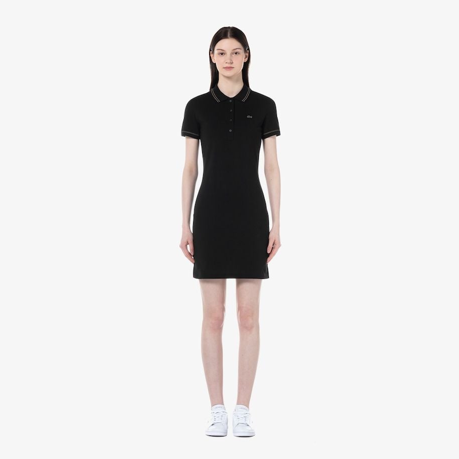 Đầm Polo Lacoste Nữ Ôm Dáng Chất Liệu Piqué Co Giãn