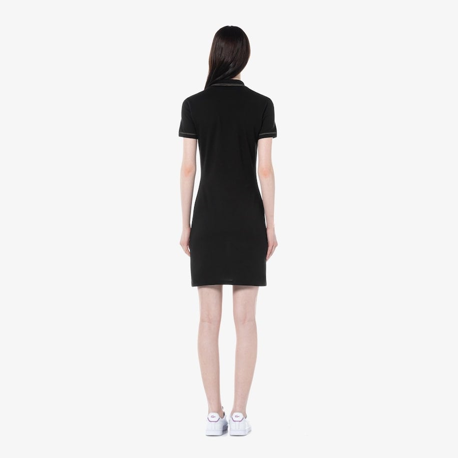 Đầm Polo Lacoste Nữ Ôm Dáng Chất Liệu Piqué Co Giãn