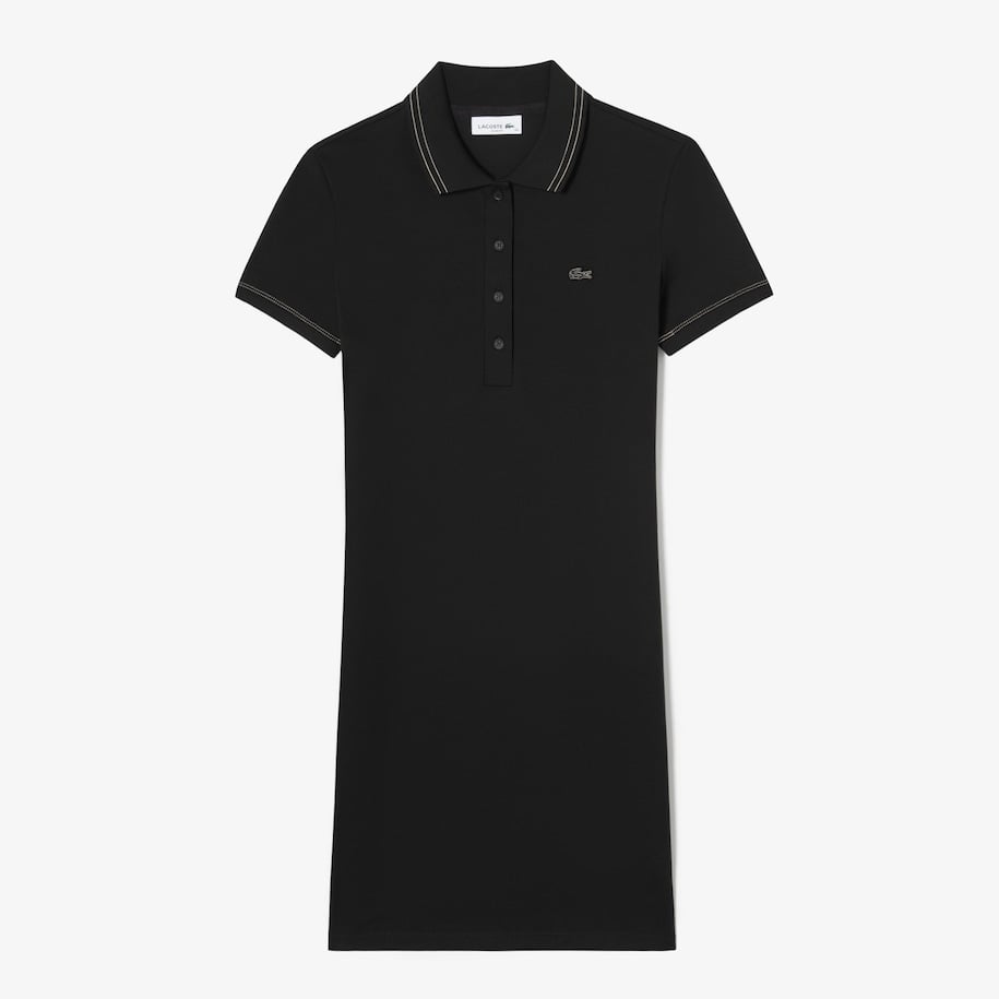 Đầm Polo Lacoste Nữ Ôm Dáng Chất Liệu Piqué Co Giãn