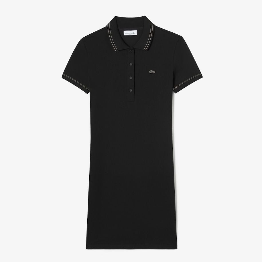 Đầm Polo Lacoste Nữ Ôm Dáng Chất Liệu Piqué Co Giãn