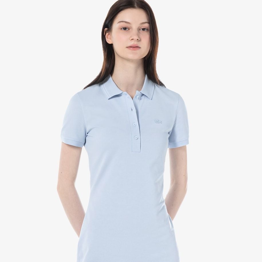 Đầm Polo Lacoste Nữ Ôm Dáng Chất Liệu Piqué Co Giãn