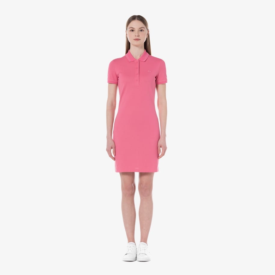 Đầm Polo Lacoste Nữ Ôm Dáng Chất Liệu Piqué Co Giãn