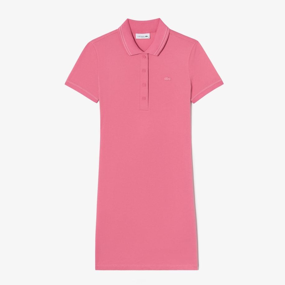 Đầm Polo Lacoste Nữ Ôm Dáng Chất Liệu Piqué Co Giãn