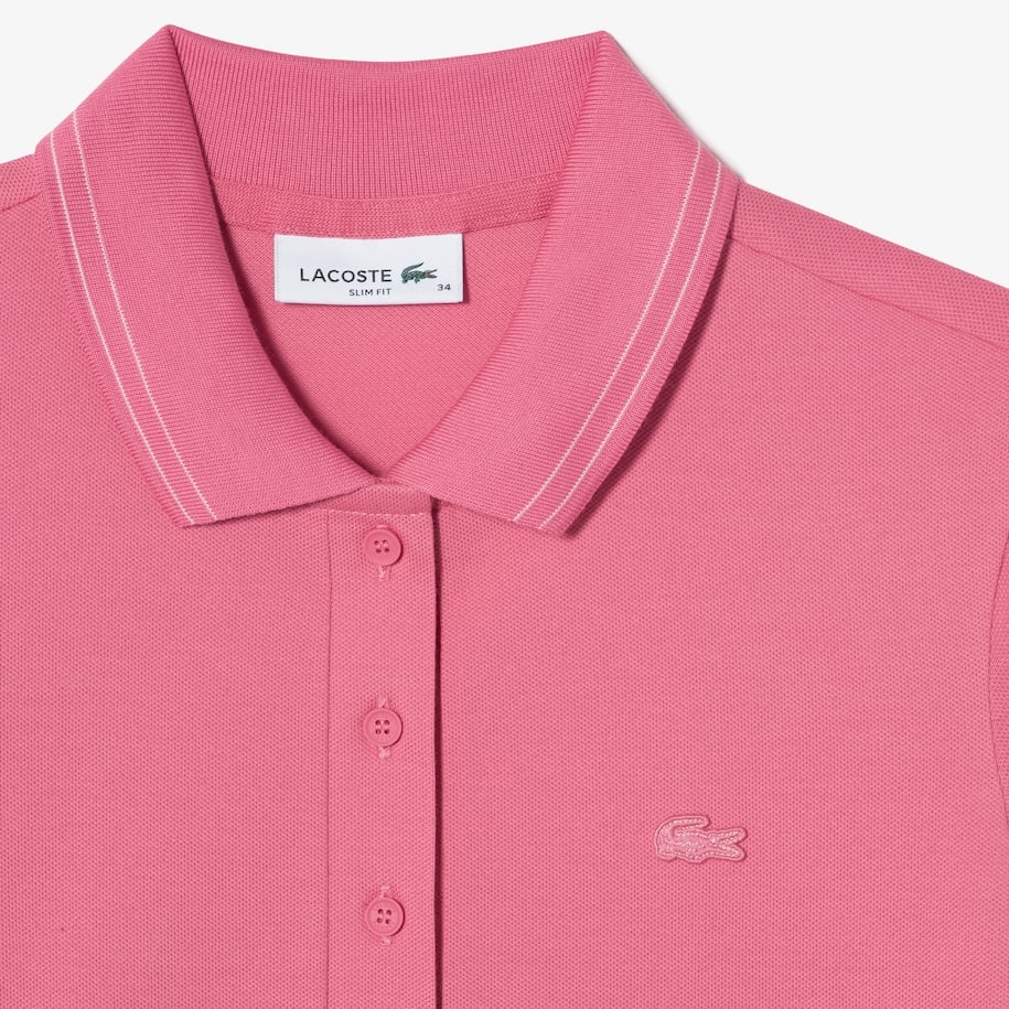 Đầm Polo Lacoste Nữ Ôm Dáng Chất Liệu Piqué Co Giãn