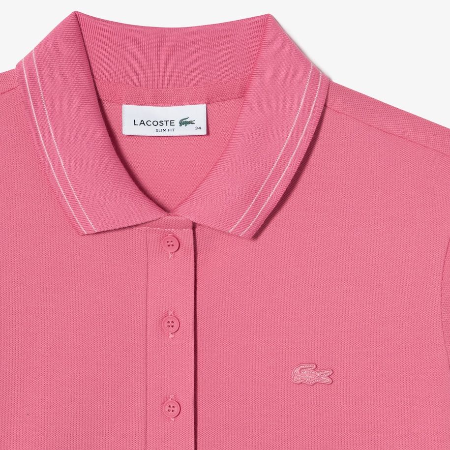 Đầm Polo Lacoste Nữ Ôm Dáng Chất Liệu Piqué Co Giãn