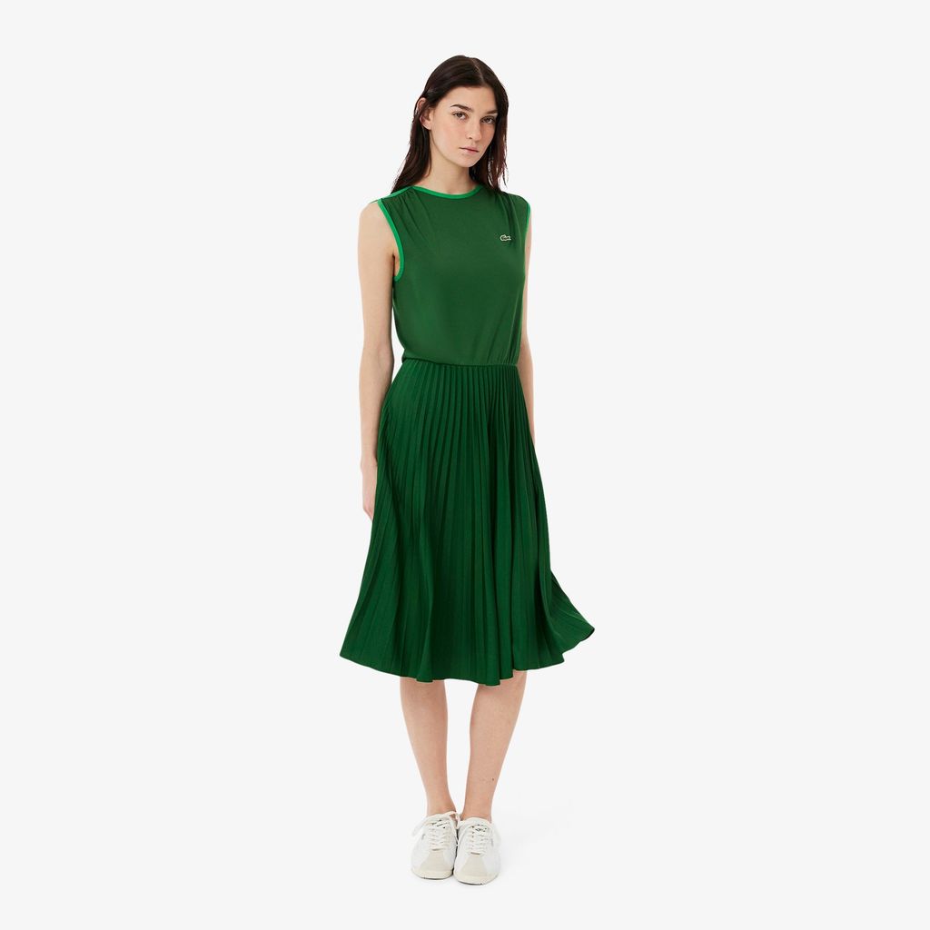 Đầm Xếp Ly Không Tay Lacoste Nữ